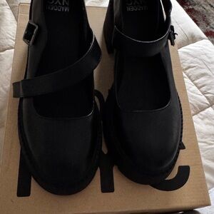 Madden NYC Black Mary Jane Flats